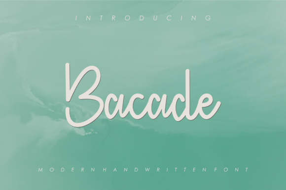 Bacade: A Bold Handwritten Font for Editorial Design