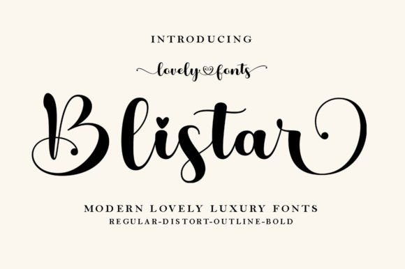 Blistar: A Sweet Modern Calligraphy Font for Romantic Brand Identities