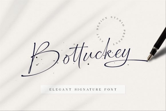Bottuckey: A Delicate Handwritten Font for Digital Design
