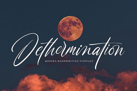 Dethermination: An Elegant Script Font for Editorial Design