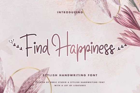 Find Happiness: A Handwritten Font That Brings Joy to Every Craft Project