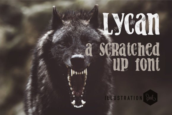 Lycan: A Scratched Display Font for Bold Campaigns