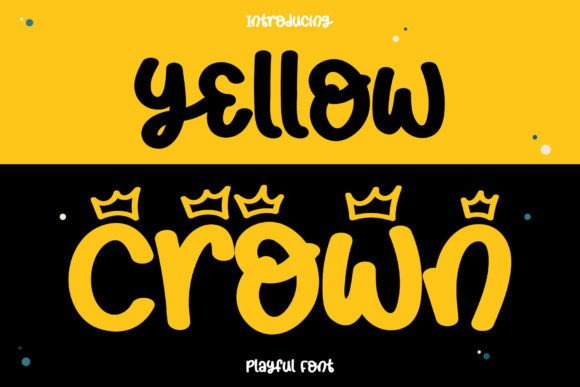Yellow Crown: A Playful Handwritten Font for Creative Branding Projects